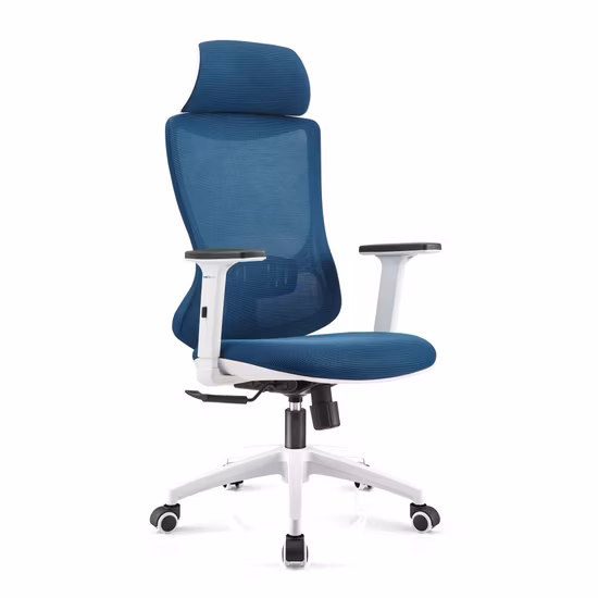 メッシュバック室内装飾調節可能なアームシート生地クッションシートハイバックマネージャー PU + PVC カバー 62*22.5*55 センチメートルオフィスチェア